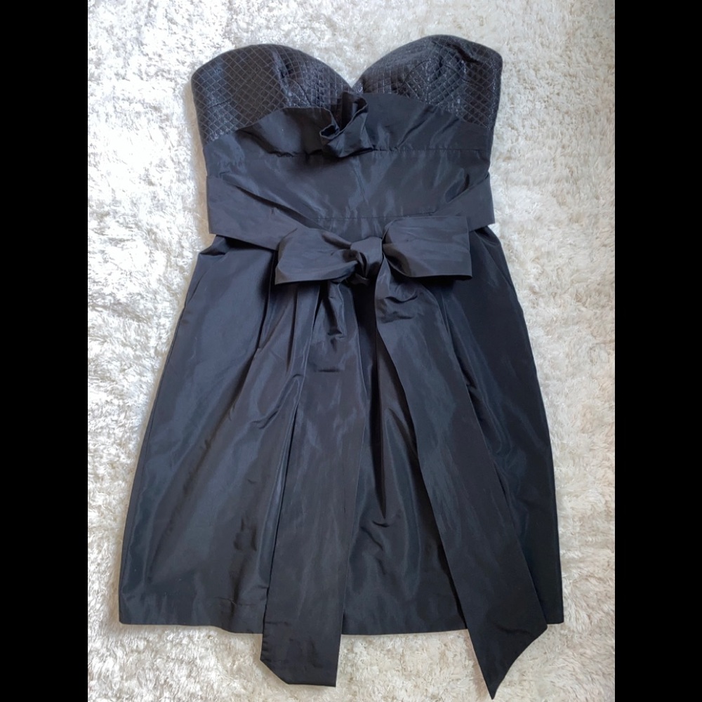 BCBGMaxaria black strapless mini dress